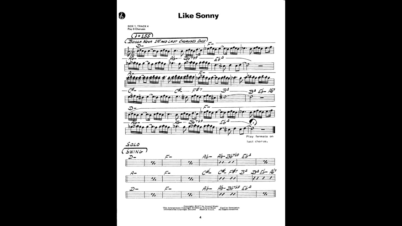 Like Sonny - Coltrane (Play Along)