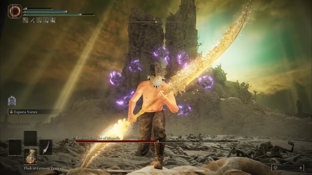 Buffed Euporia vs Consort Radahn | No Damage Boss Fight | ELDEN RING DLC