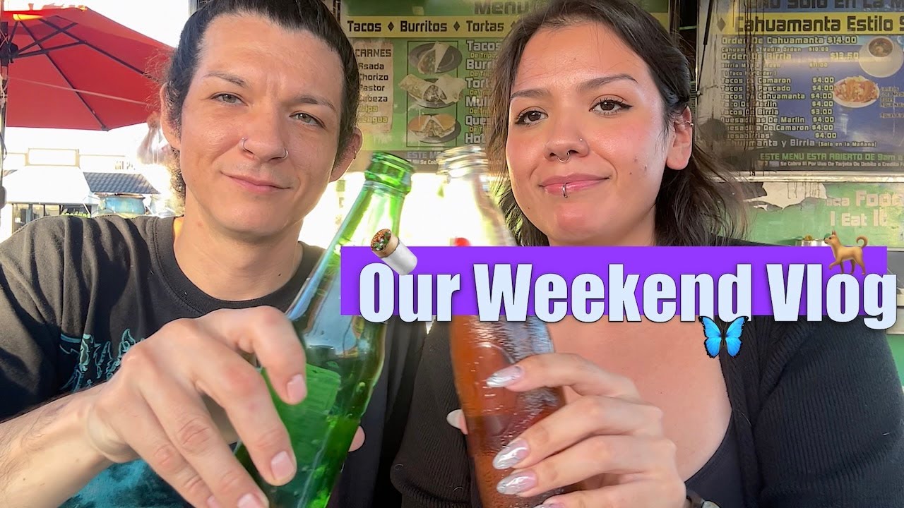 Vlog: Tacos, At Home Lash Extensions, Pizza at a Goth Bar,  and Asian Salad Meal Prep.