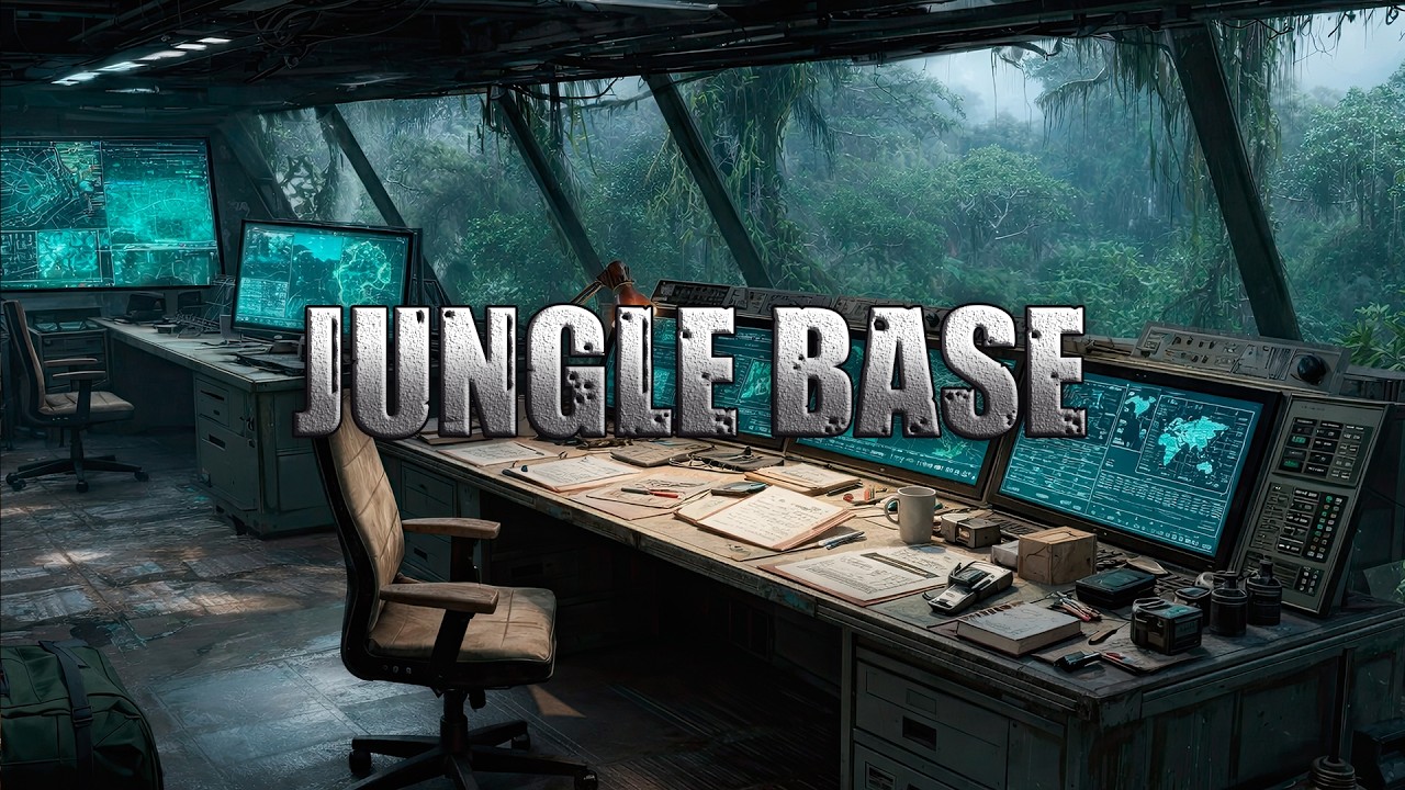 ALONE: Abandoned Jungle Communication Station Music 🌿 | Dark Ambient Rain Sounds 4K