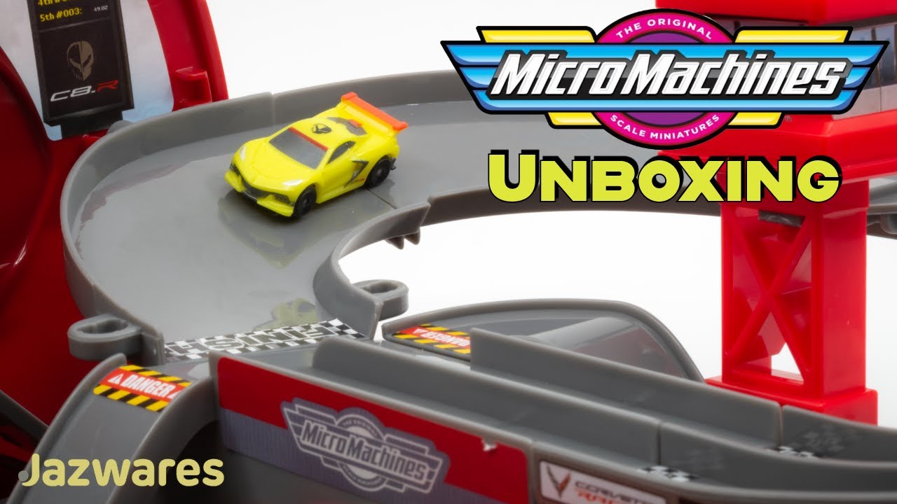 Micro Machines from Jazwares. Unboxing the Corvette Raceway Playset