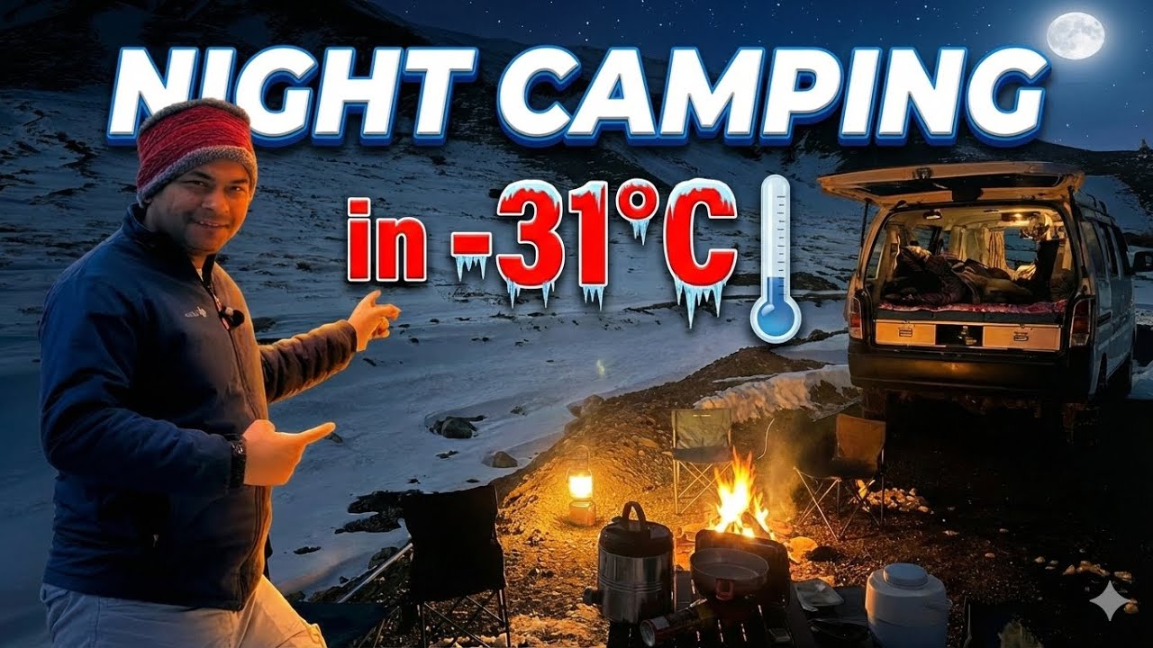 EXTREME WINTER SPITI TRIP | NIGHT CAMPING IN -31 TEMPRETURE | ADVENTURE VLOG |