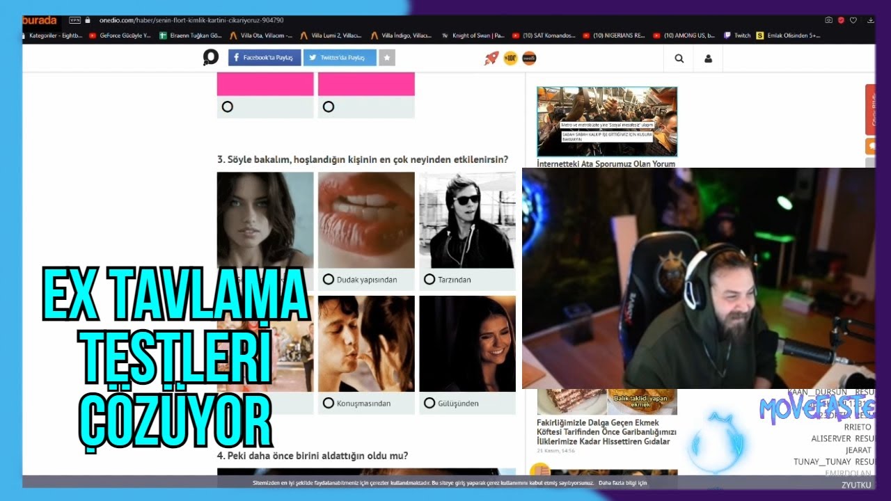 Elraenn Onedio EX TAVLAMA Testi Çözüyor (Eski sevgili)