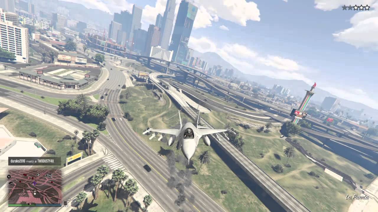 Gta v - free roam fighter jet rampage