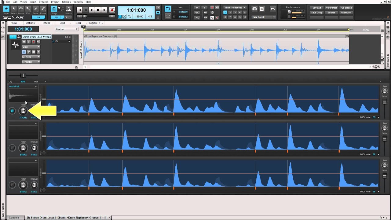 Extracting Hits from Loops using Drum Replacer - Cakewalk Software