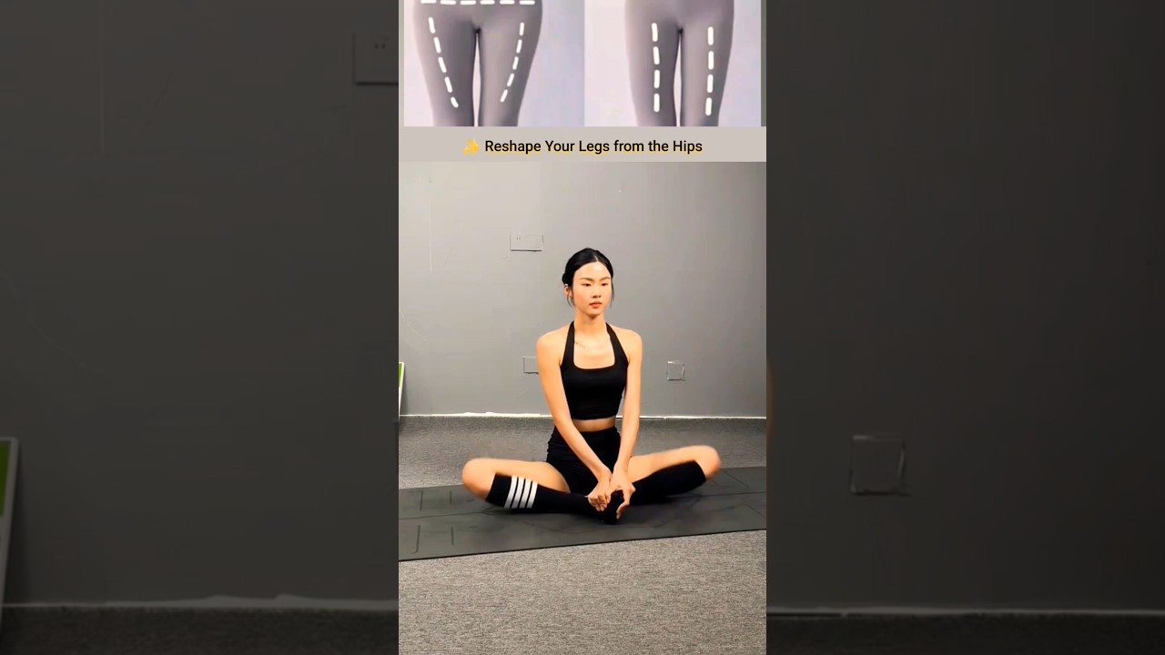 Fix Fake Wide Hips & Get Long, Straight Legs &mdash; 7 Floor Moves 💥 #youtubeshort