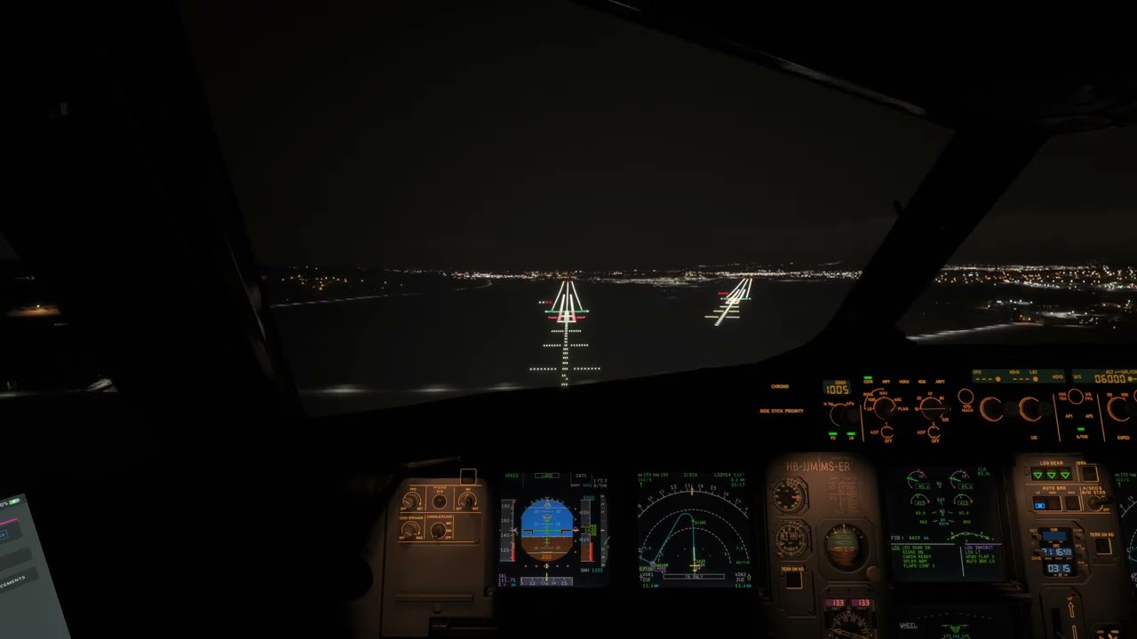 [MSFS 2024] Nighttime Arrival into Zurich LSZH | Edelweiss A320