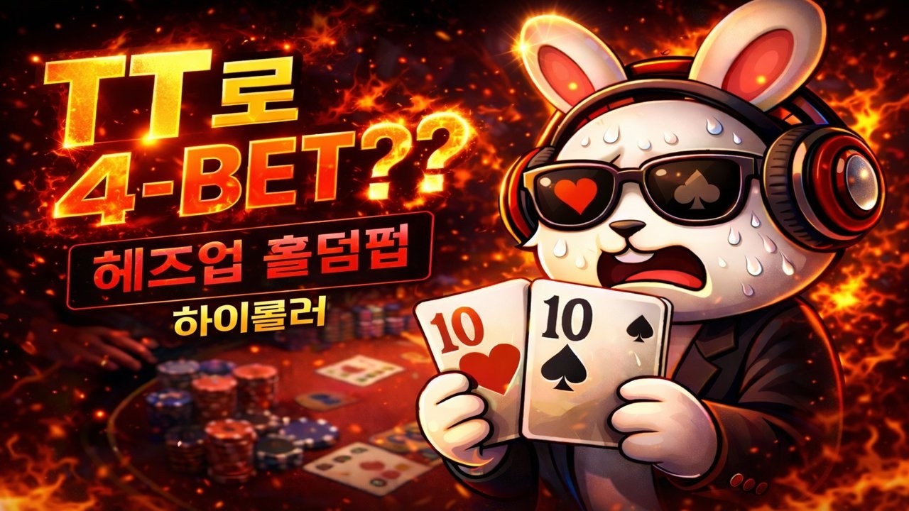 텐스로 4-BET 했는데...올인이나온다고??