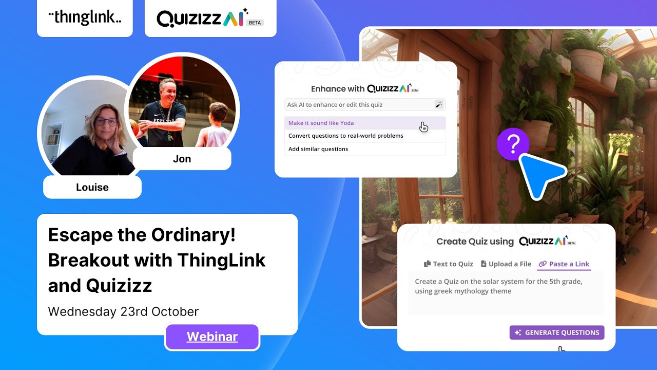Escape the Ordinary! Breakout with ThingLink and Quizizz
