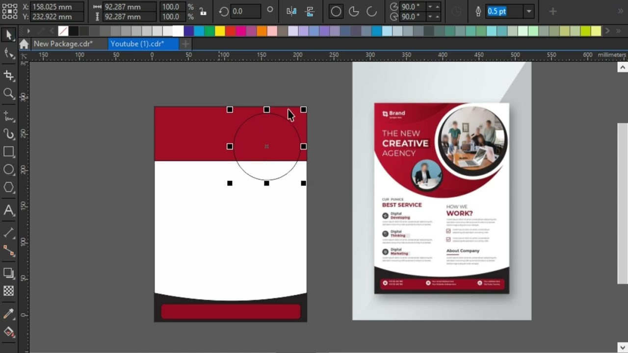 Corel draw Me Pamphlet Design Kaise Karte Hai || How to make Pamphlet Design in Coreldraw #coreldraw