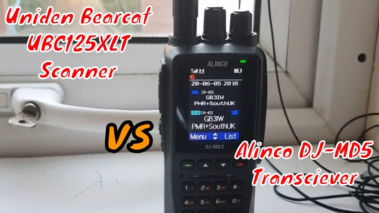 Uniden Bearcat UBC 125XLT vs Alinco DJ MD5  Rx comparison