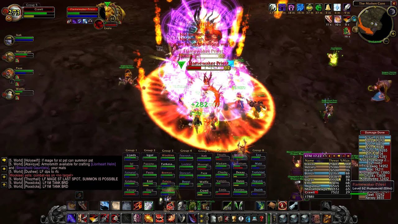Nostalrius: World of Warcraft [ Vanilla]: Molten Core Sulfuron Harbinger Kill