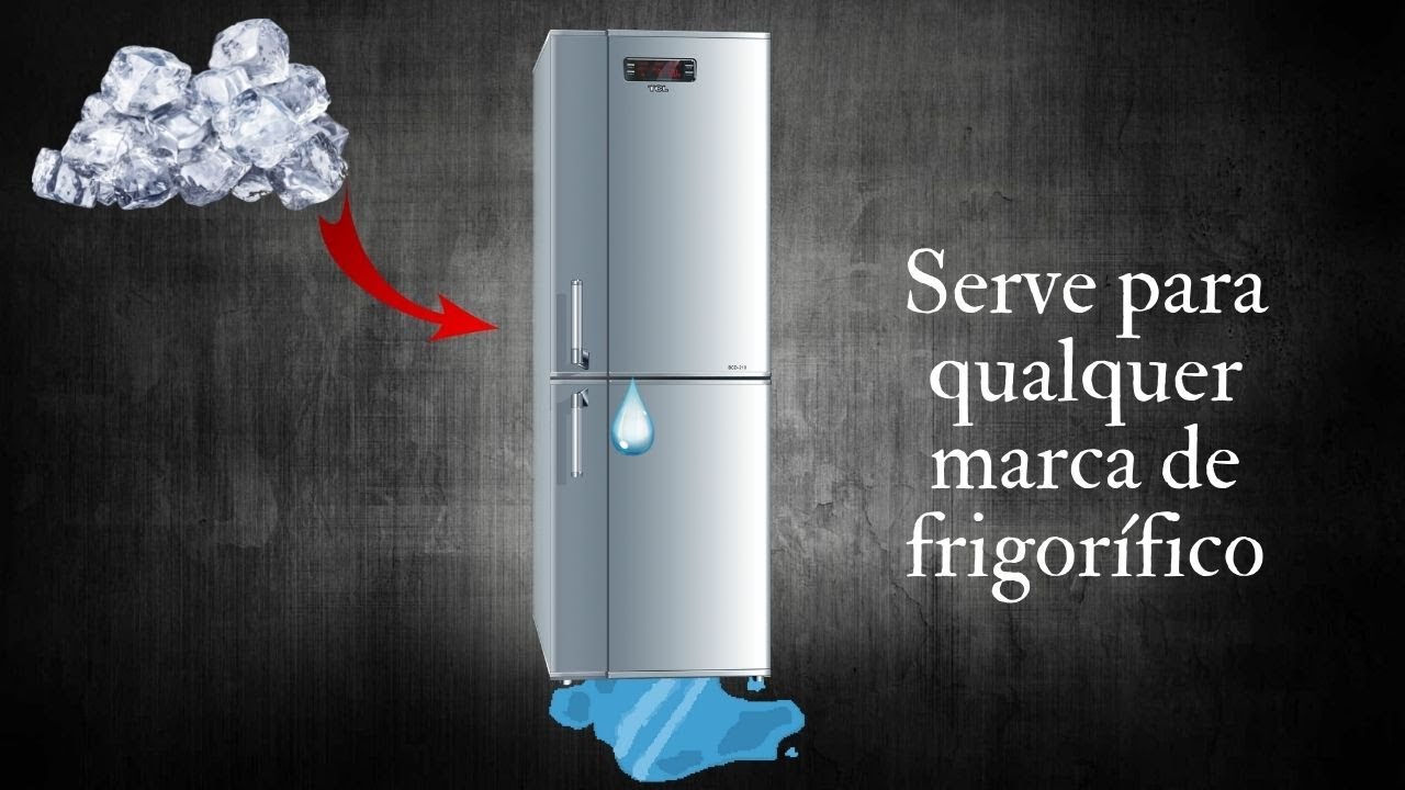 Frigorífico/geladeira cria muito gelo na parte de trás e molha os alimentos e deita água para o chão