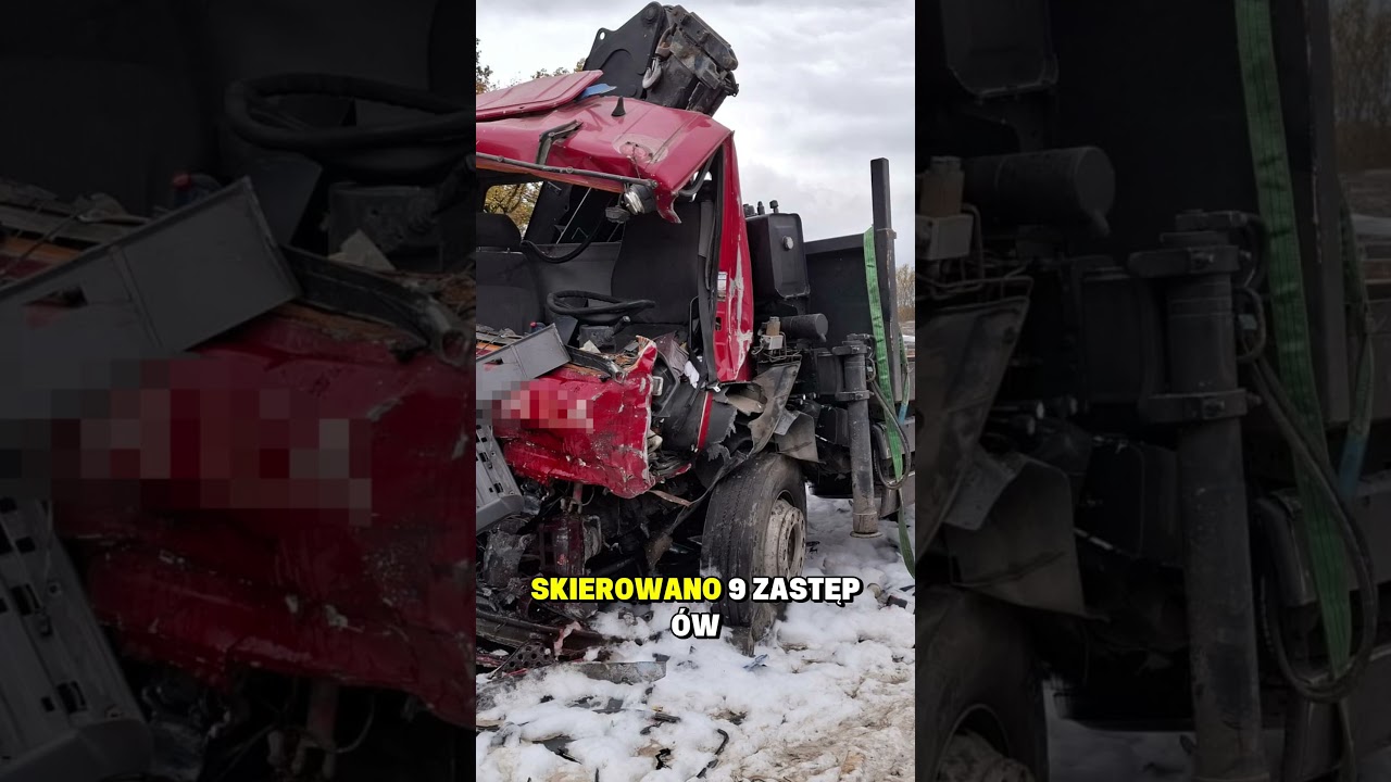 Tragedia na Trasie Kaszubskiej! 3 ciężar&oacute;wki i osob&oacute;wka roztrzaskane! Jedna osoba nie żyje