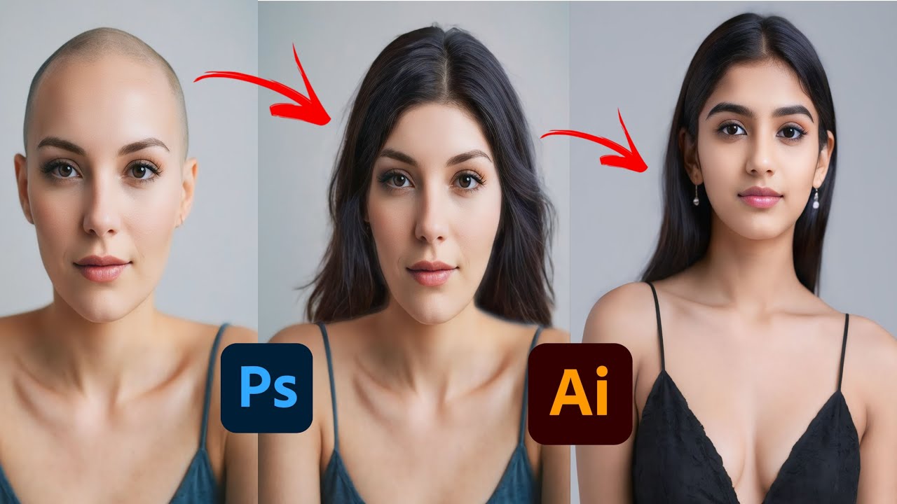 New Hair Editing App for Perfect Hairstyles | Photo Me Hair Kaise Edit Kare #dynamicpixels #Adobe