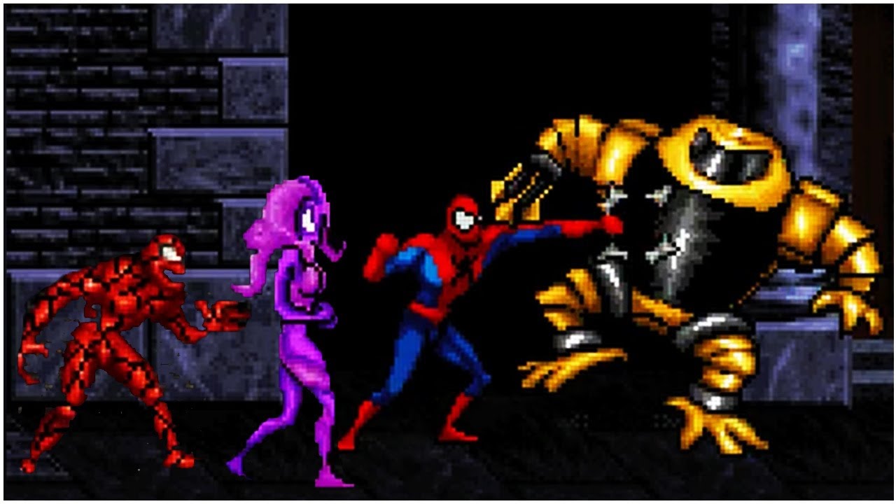 Spiderman & Venom Separation Anxiety - All Bosses (Snes)