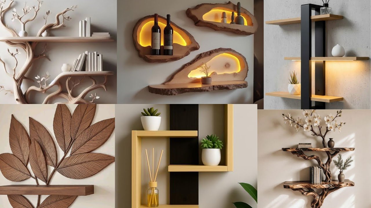 AMAZING floating wooden shelves DIY 