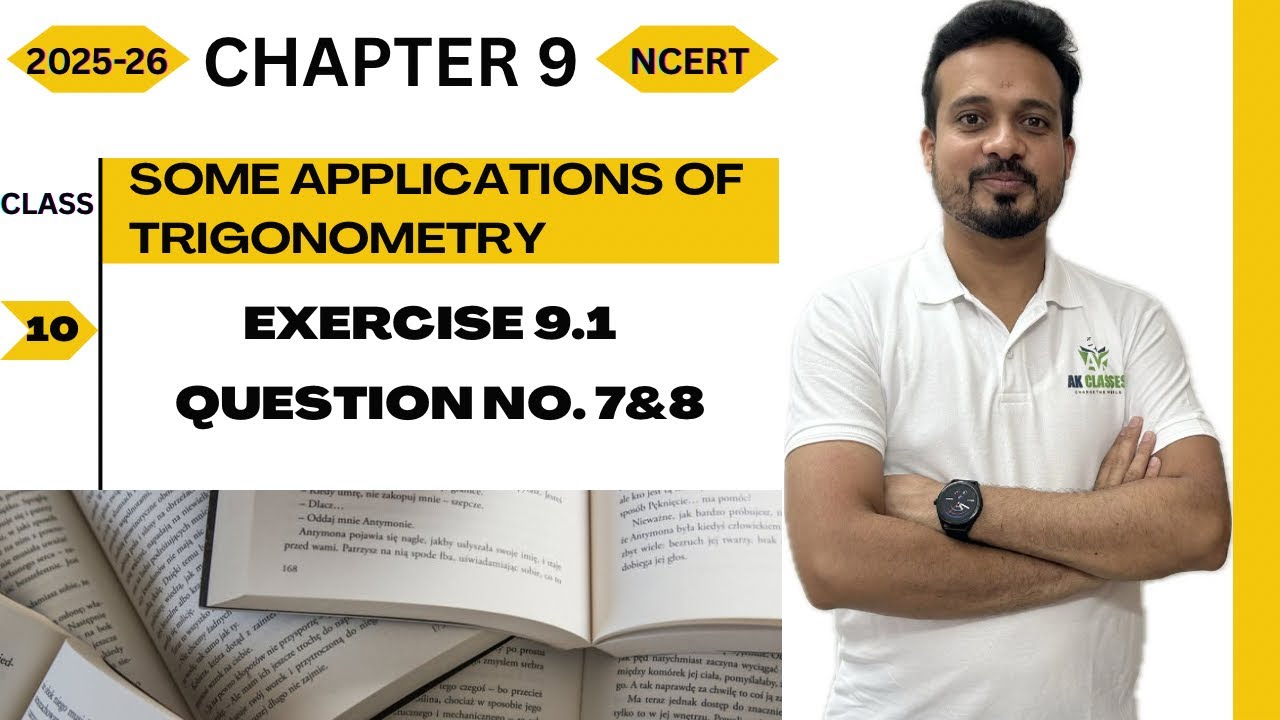 Class10||Some Applications Of Trigonometry||Chapter9||Exercise9.1||Question No.7&8|NCERT |CBSE|RBSE|
