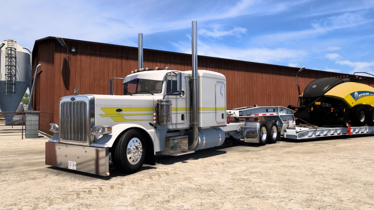 Hauling Oversize Farm Equipment - (Peterbilt 389) - Cummins Power - American Truck Simulator