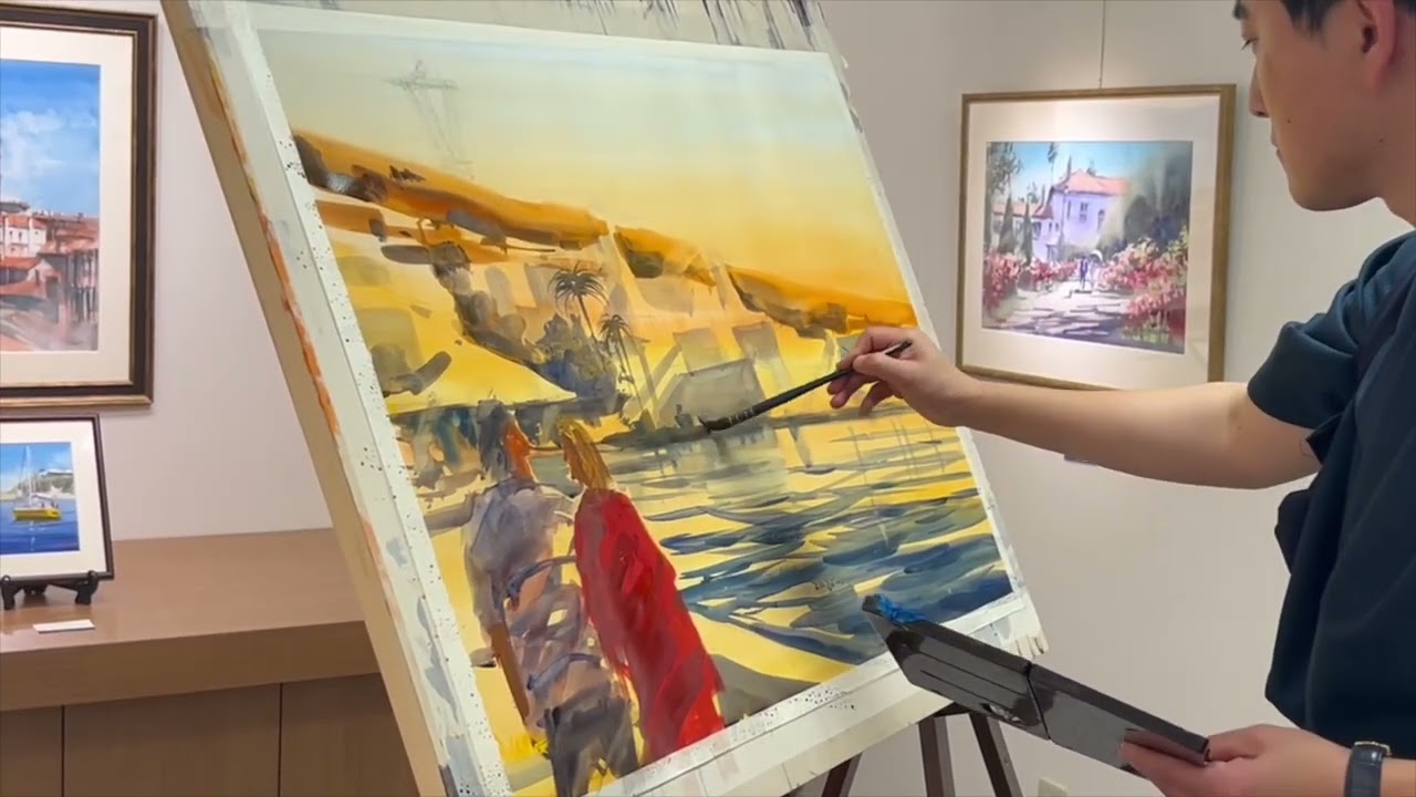 矢野元晴 水彩画展【松坂屋上野店】ライブペインティング