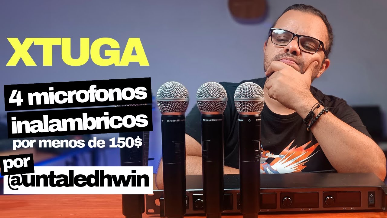 XTUGA A140 Sistema de micrófono inalámbrico de 4 canales