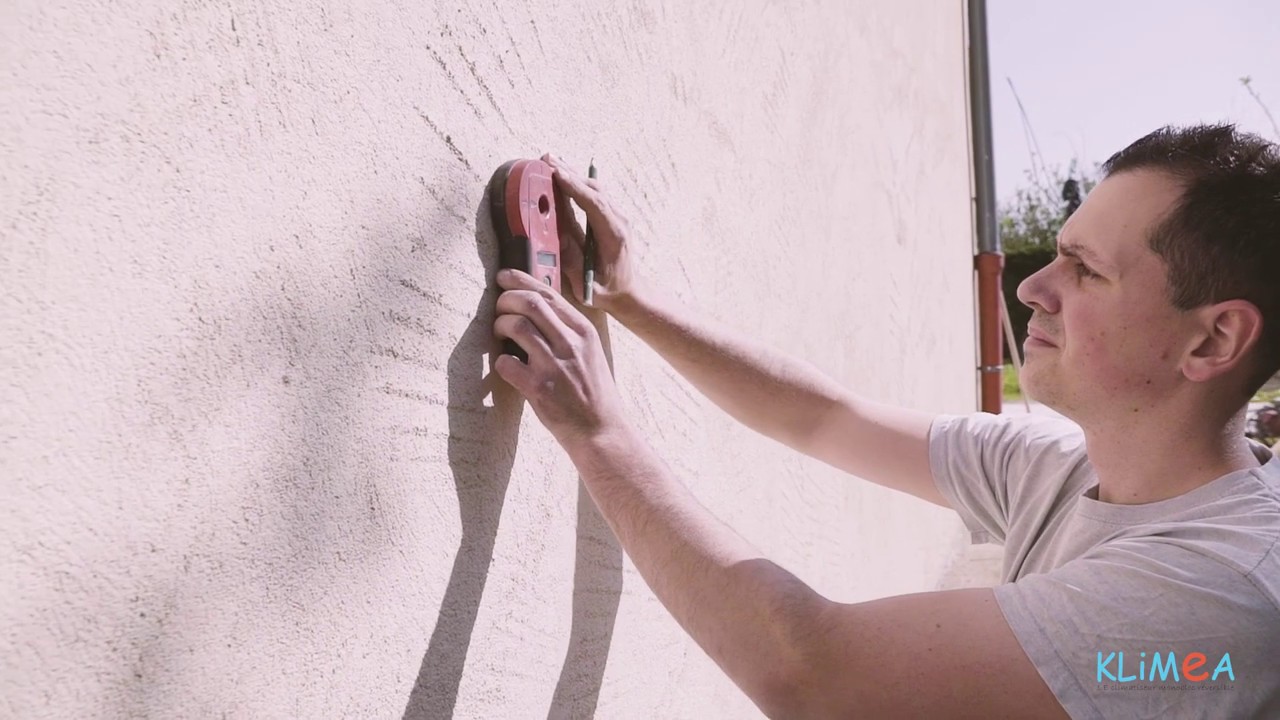 Installation Klimea pour mur plein