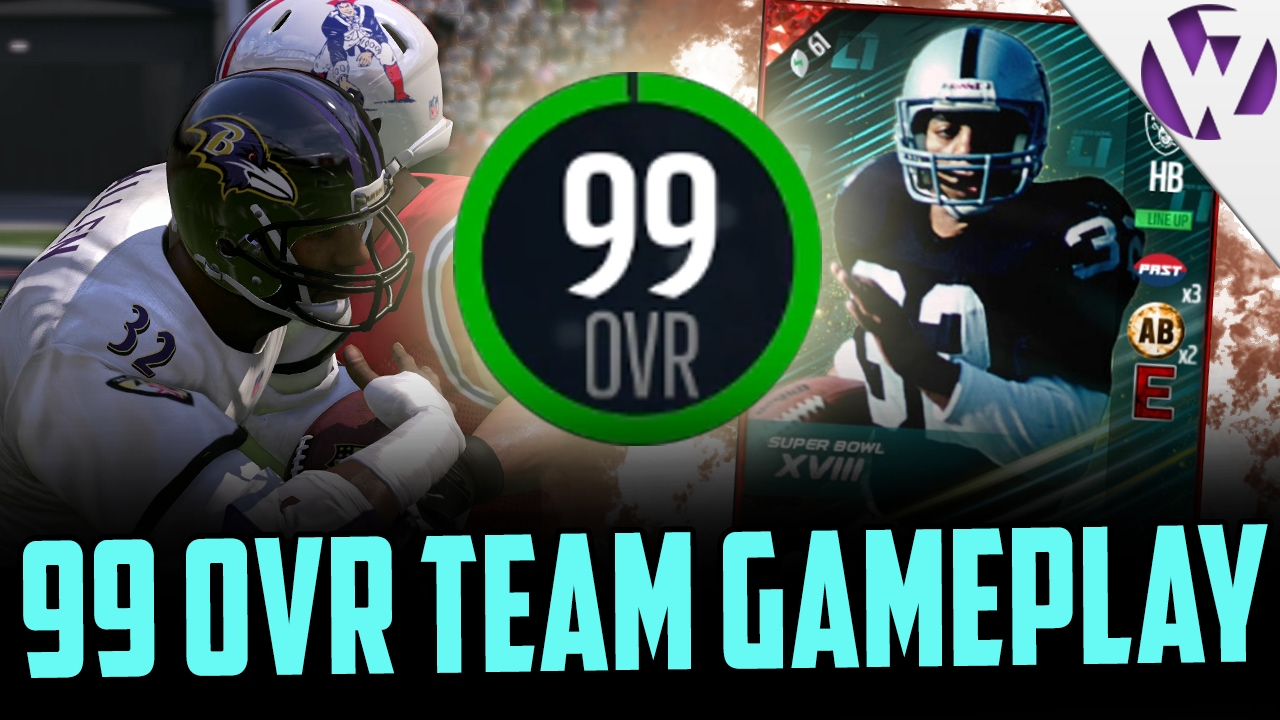 HIGHEST OVERALL TEAM IN MADDEN 17 - MADDEN 17 99 OVERALL TEAM GAMEPLAY