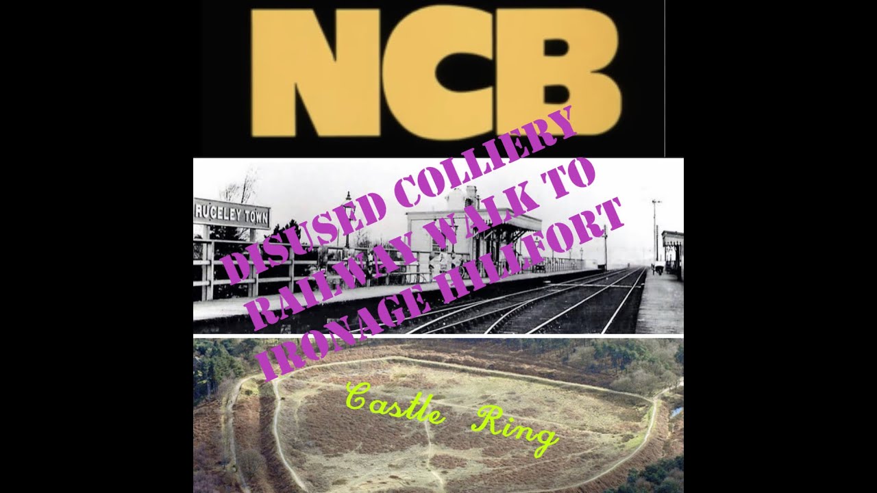 Disused NCB Colliery railway walk to Iron Age hillfort via old colliery sites