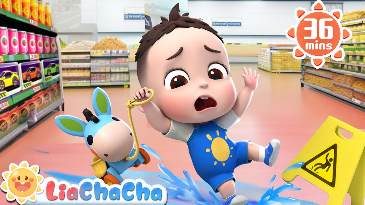 Baby Falling Down | Play Safe Song | Safety at the Market | Kids Songs & Nursery Rhymes | LiaChaCha