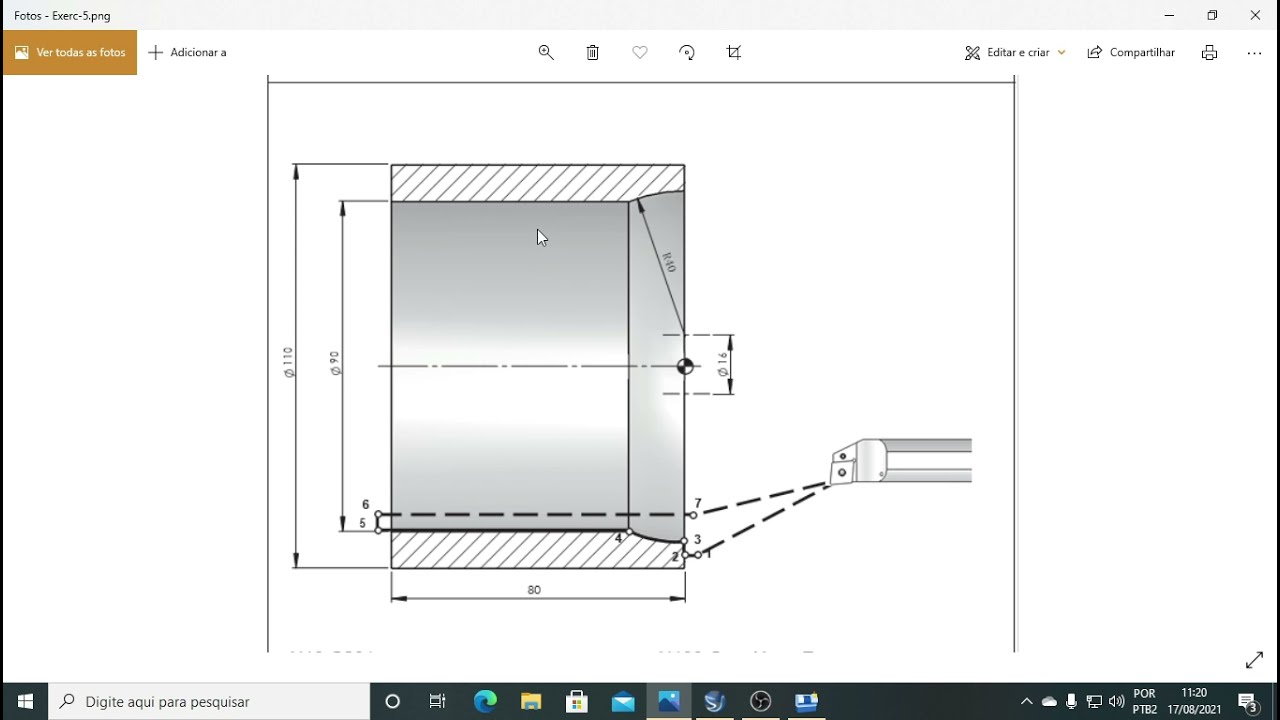 Faça você mesmo! programação de torno cnc usinagem interna...