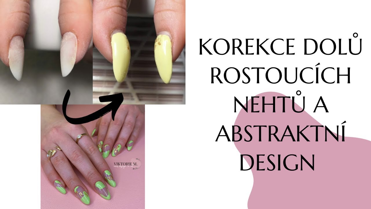 KOREKCE NEHTŮ ROSTOUCÍCH DOLŮ | abstraktní design | nálepky | Viktorie M. NAILS