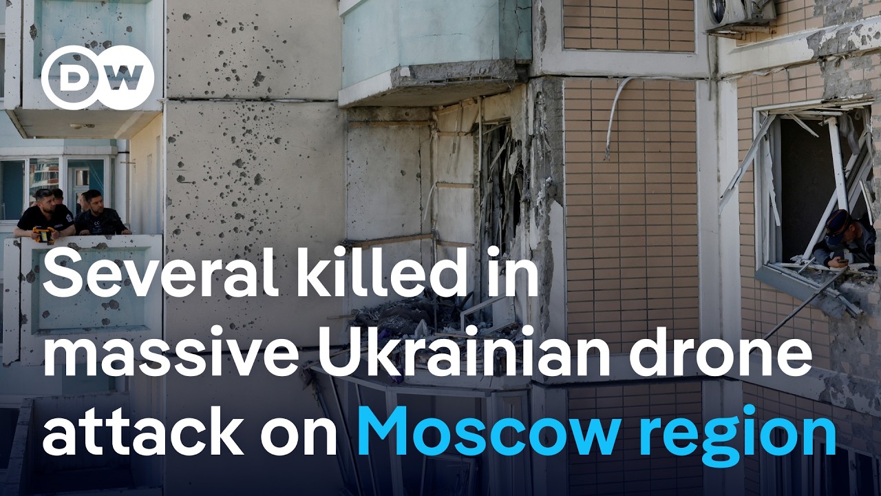 Several dead near Moscow in one of Ukraine's biggest-ever drone attacks on Russia |&nbsp;DW News