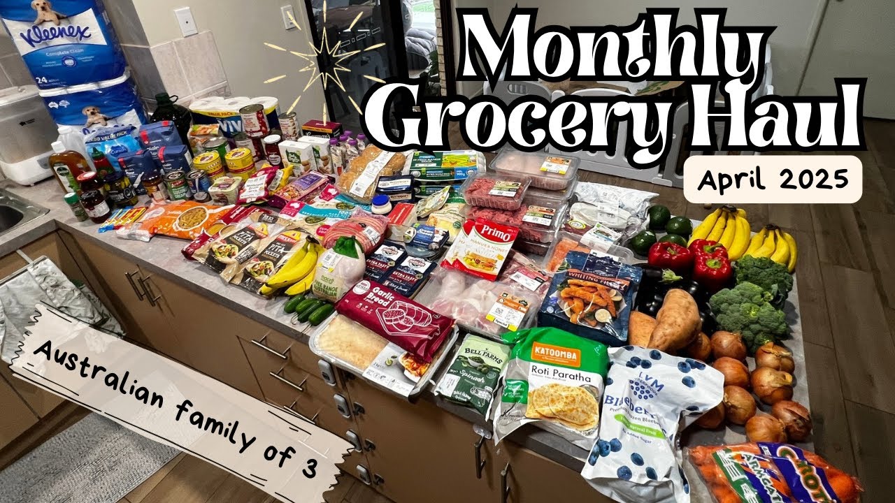 our April MONTHLY grocery haul under $600 | Aussie mum on a budget 🛒🏡