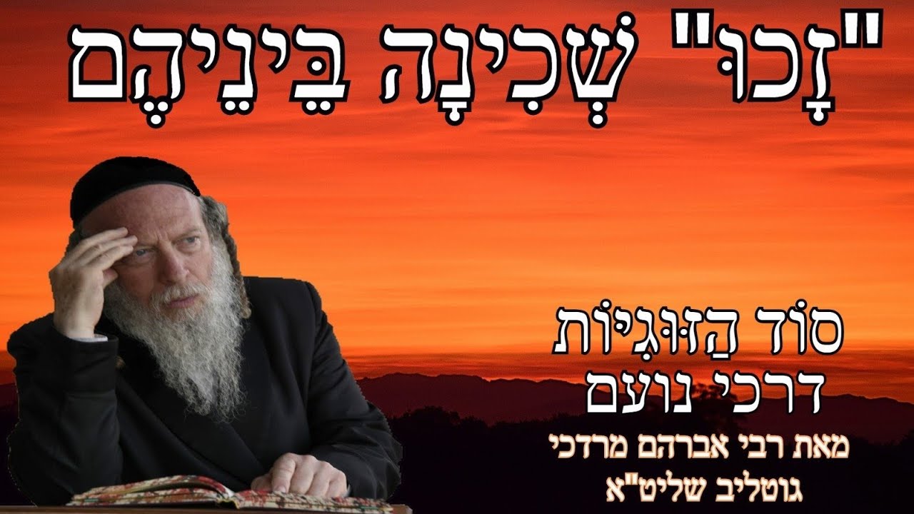 זכו שכינה ביניהם - סוד הזוגיות - דרכי נועם לעבודת ה' 15 - הרב אברהם מרדכי גוטליב