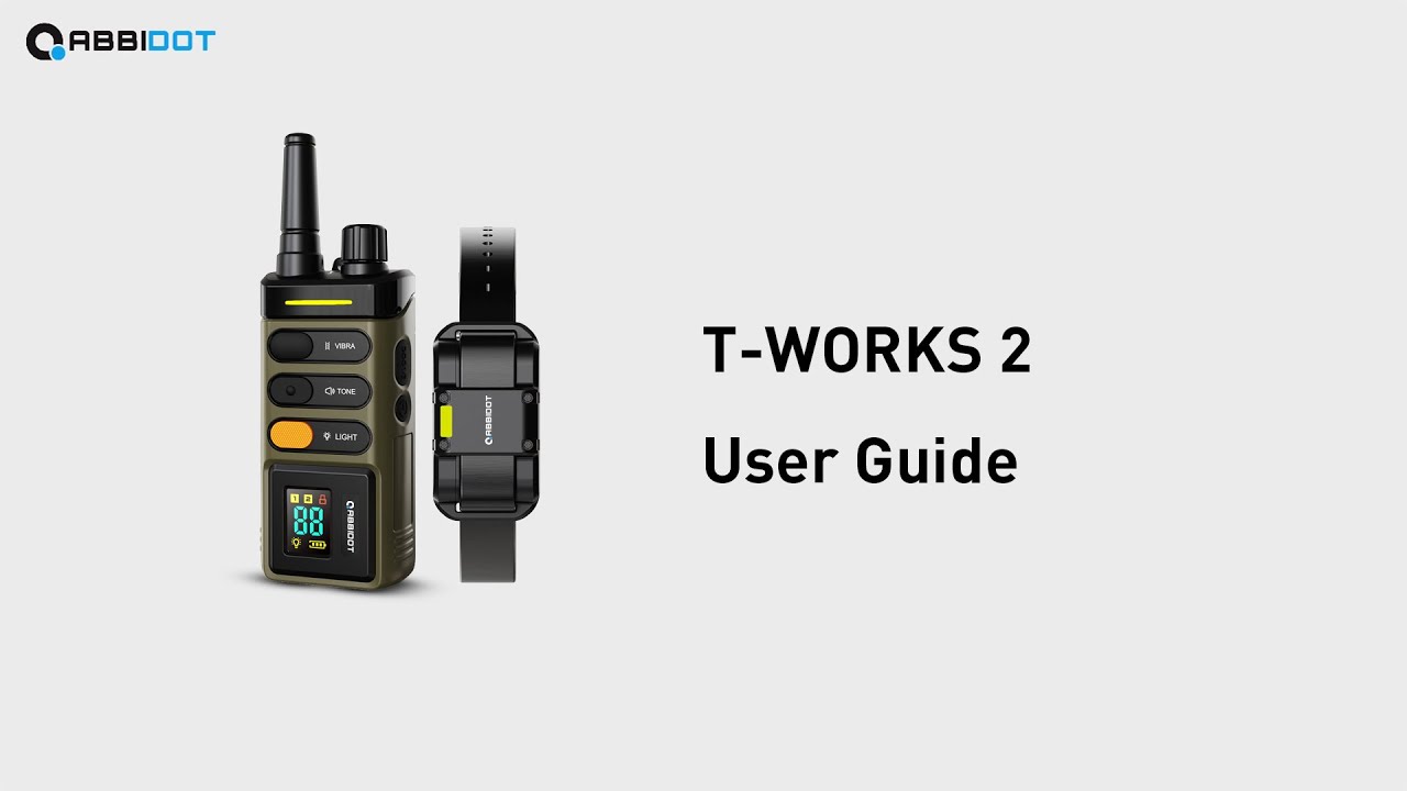 T WORKS 2-User Guide | ABBIDOT Dog Training Collar