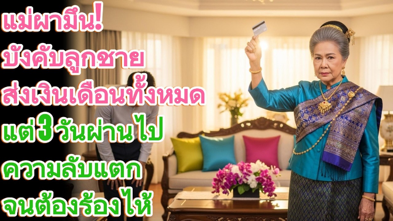แม่ผามึน! บังคับลูกชายส่งเงินเดือนทั้งหมด แต่ 3 วันผ่านไปความลับแตกจนต้องร้องไห้