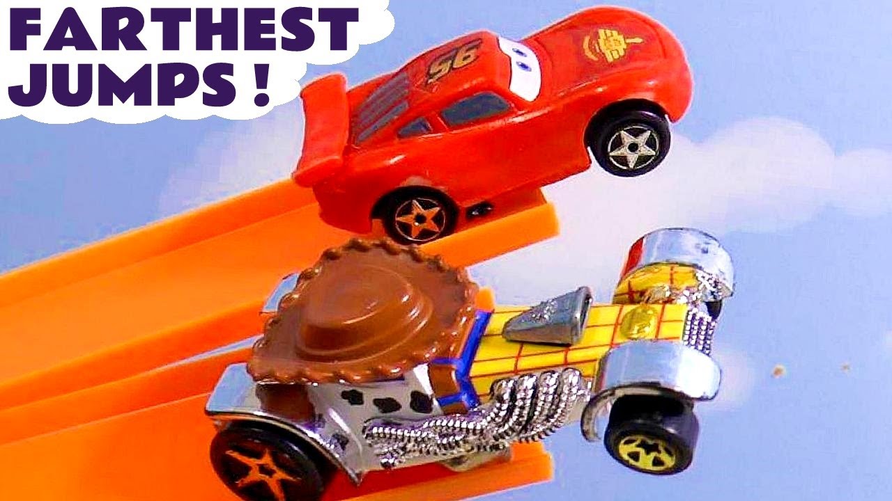 McQueen Toy Cars Farthest JUMP Competition