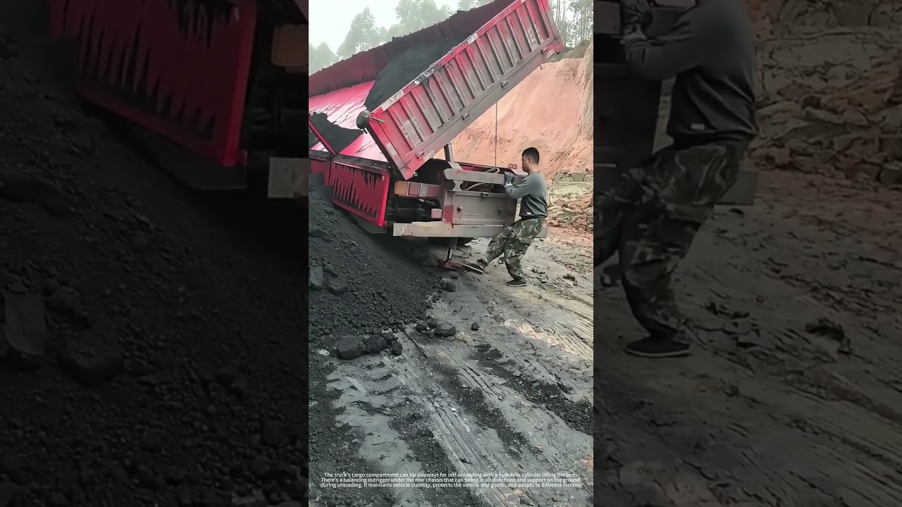 Side-Tipping Truck : Hydraulic Lift & Balancing Outrigger
