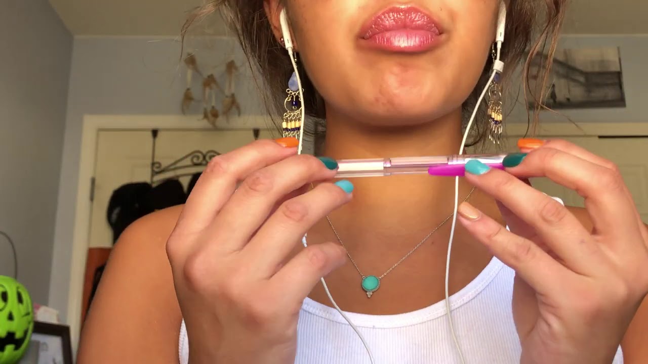 ASMR- EATING HARD CANDY, WRITING NOISES, WHISPER