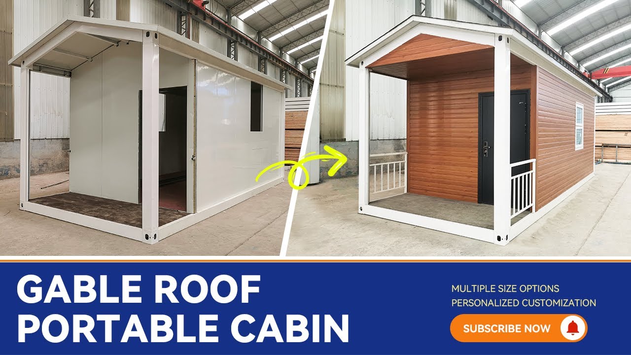 Build A Gable Roof Portable Cabin With a Modern Exterior Design | K-HOME  (2024 New)