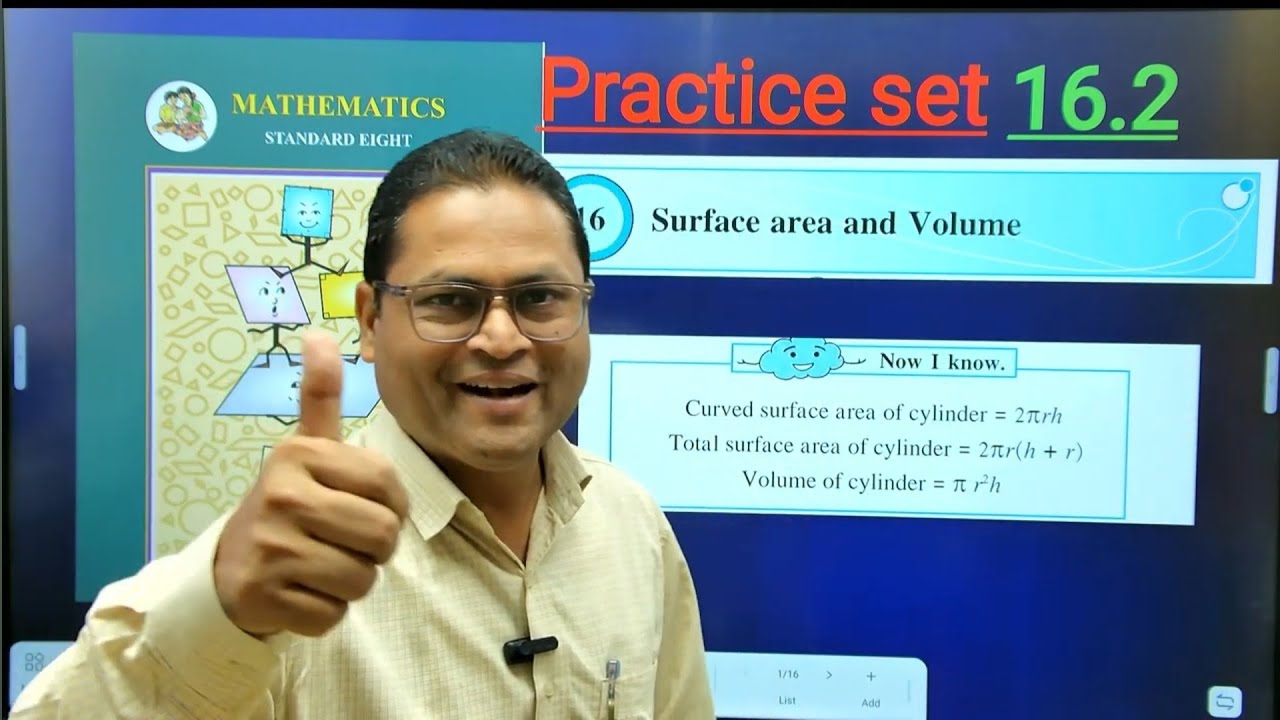 📚🔥 Surface Area & Volume | Practice Set 16.2 | Volume & Surface Area of Cylinder | Full Explanation 