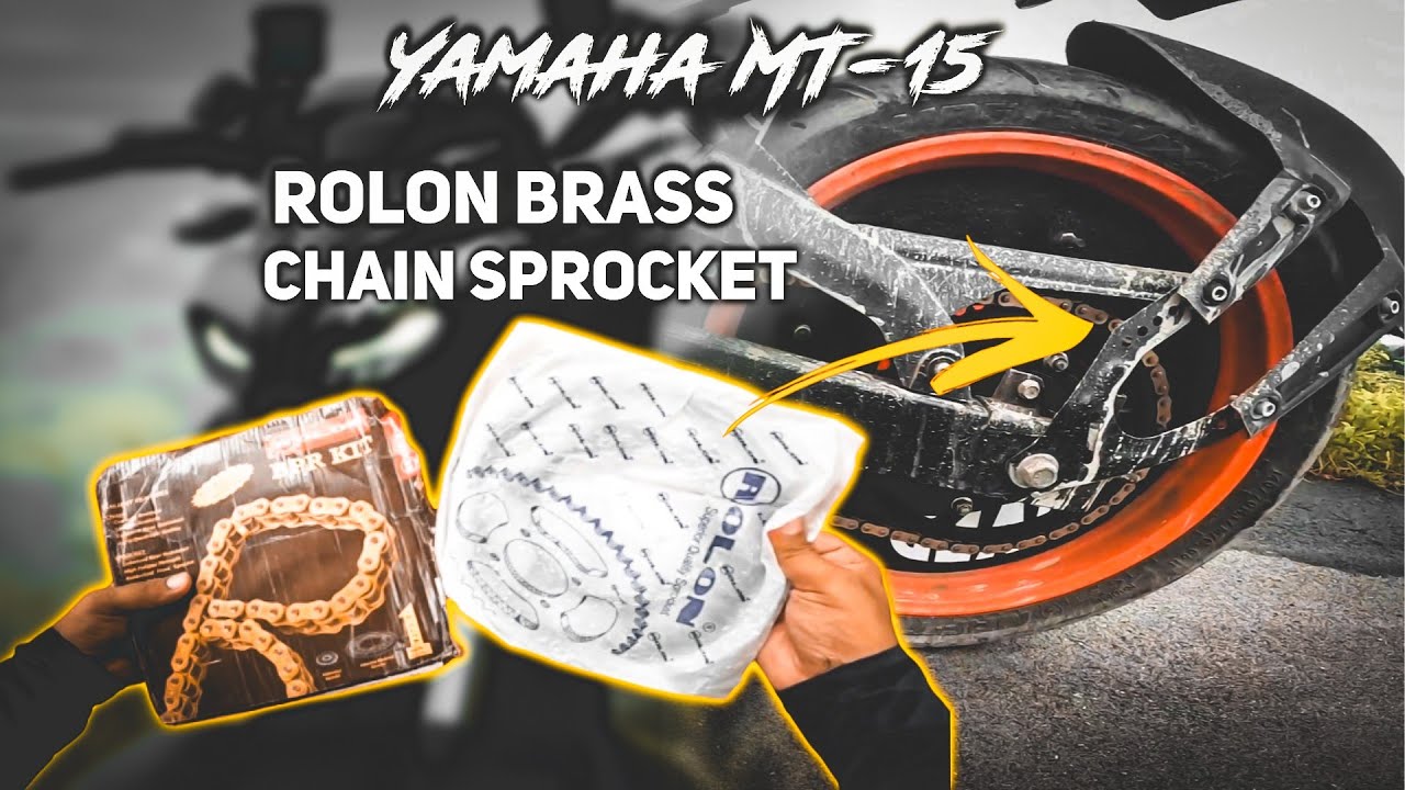 Enhance Performance with Rolon Brass Chain Sprocket Kit for Yamaha MT-15 🚀🚀🚀