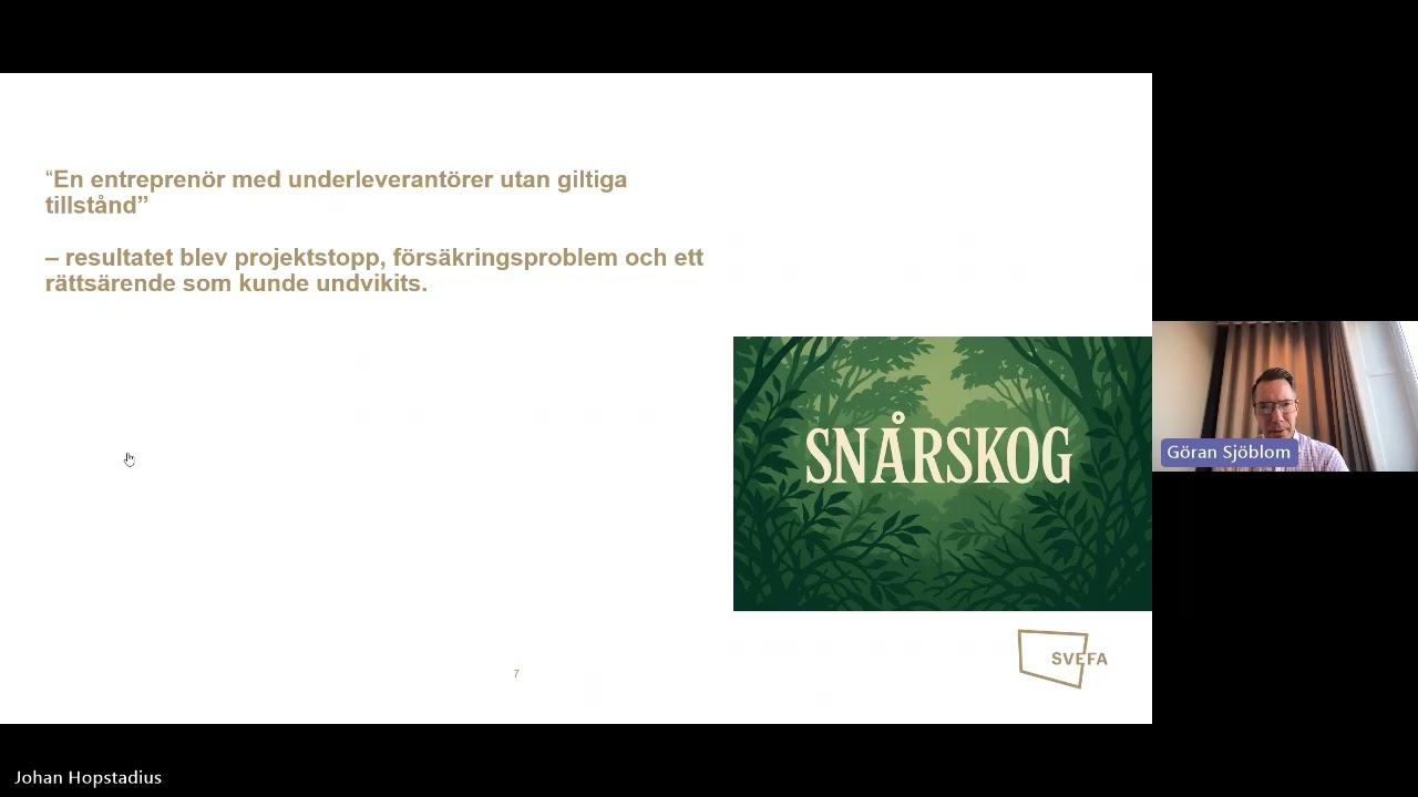 Svefa Webbinarium - Trygga leverantörsrelationer