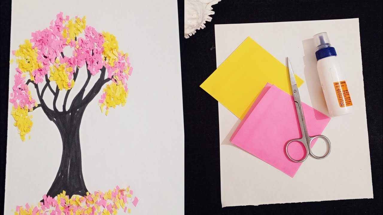 DIY Paper Tree Projects | How to Make Paper Tree Collage | Easy Origami paper craft ideas