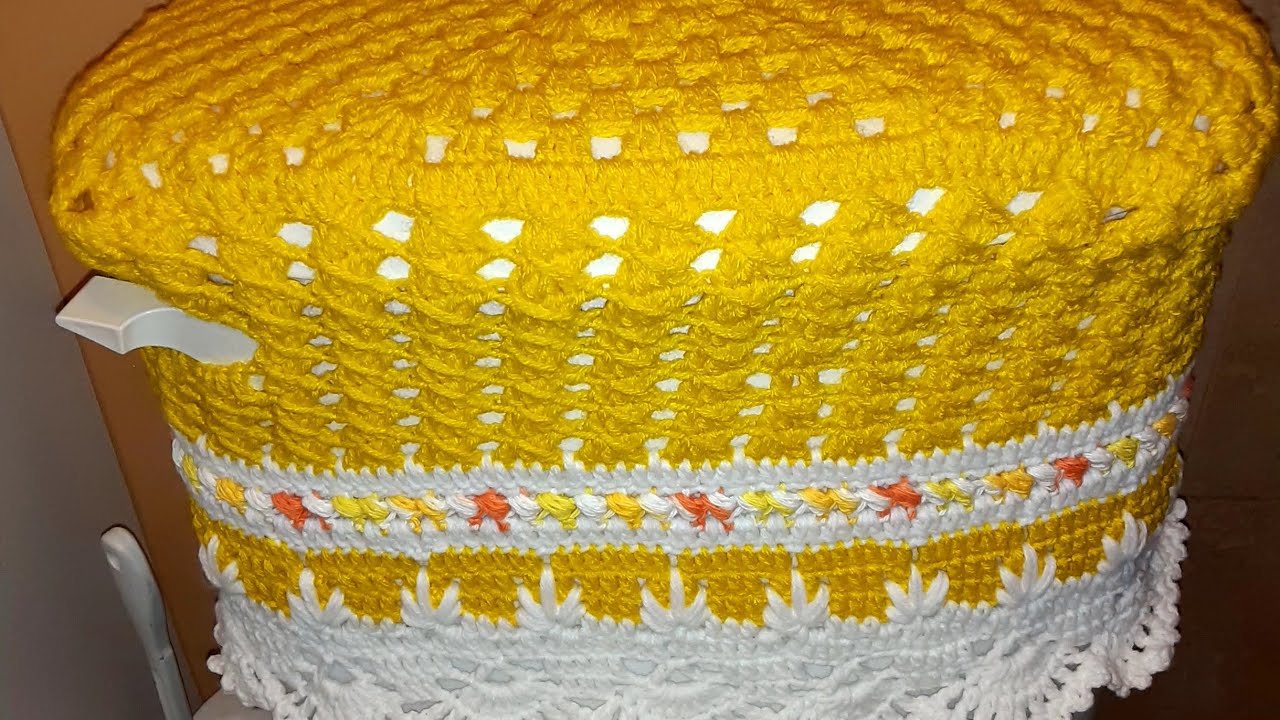 Forro para tanque de baño tejido a crochet 1 Parte
