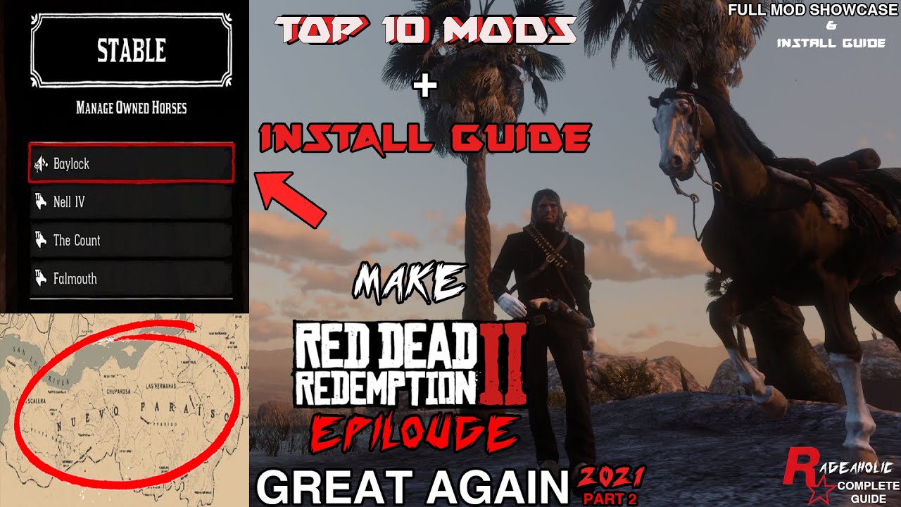 RDR2 - TOP 10 MORE MODS OF 2021 + INSTALL GUIDE & FULL SHOWCASE PART 2