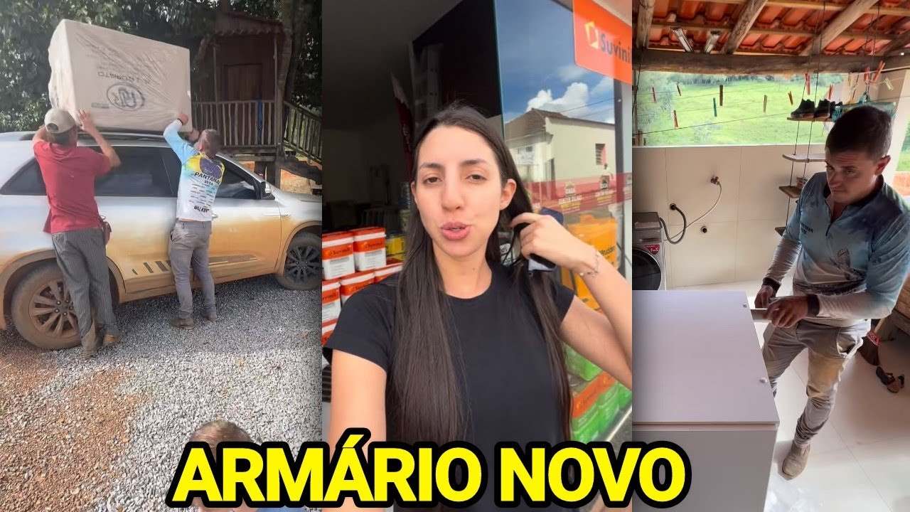 SARA KELLEN COMPRA NOVO ARMÁRIO PARA A LAVANDERIA E MOSTRA COMO FICOU PERFEITO