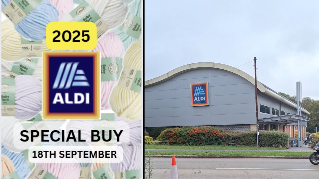 Aldi Yarn shopping Sept 2025 inside store