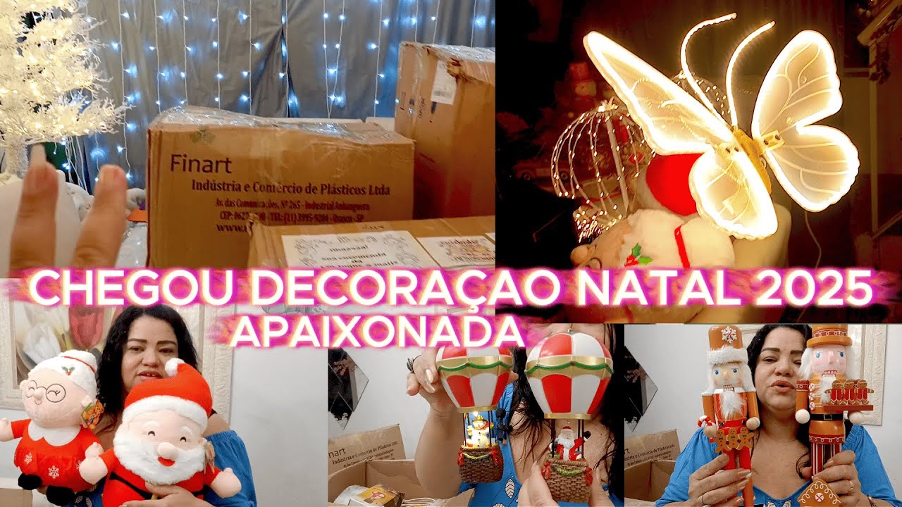 CHEGOU MINHA CAIXA ABERTA 2025 DECORAÇAO NATAL APAIXONADA.