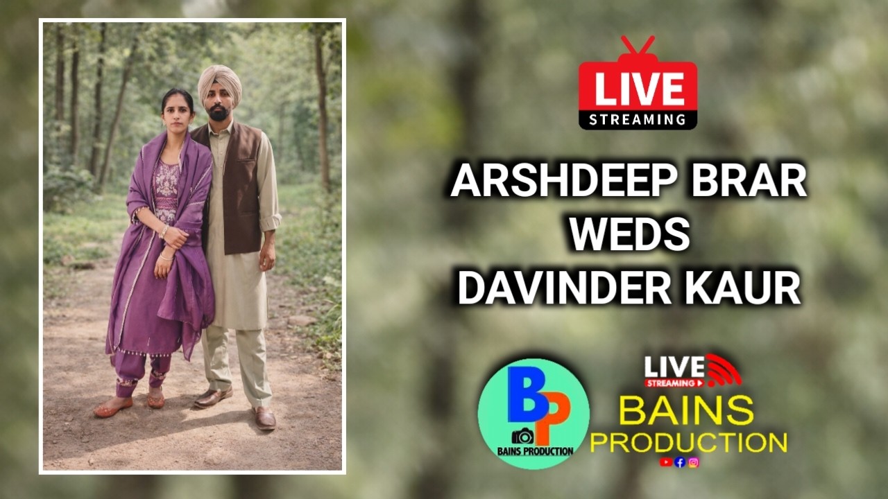 Live Wedding Ceremony - ARSHDEEP BRARWEDS DAVINDER Kaur (Bains Studio Haibowal 9855340920)